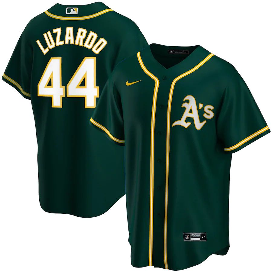 Mens Oakland Athletics #44 Jesus Luzardo Nike Green Replica Player Name MLB Jerseys
